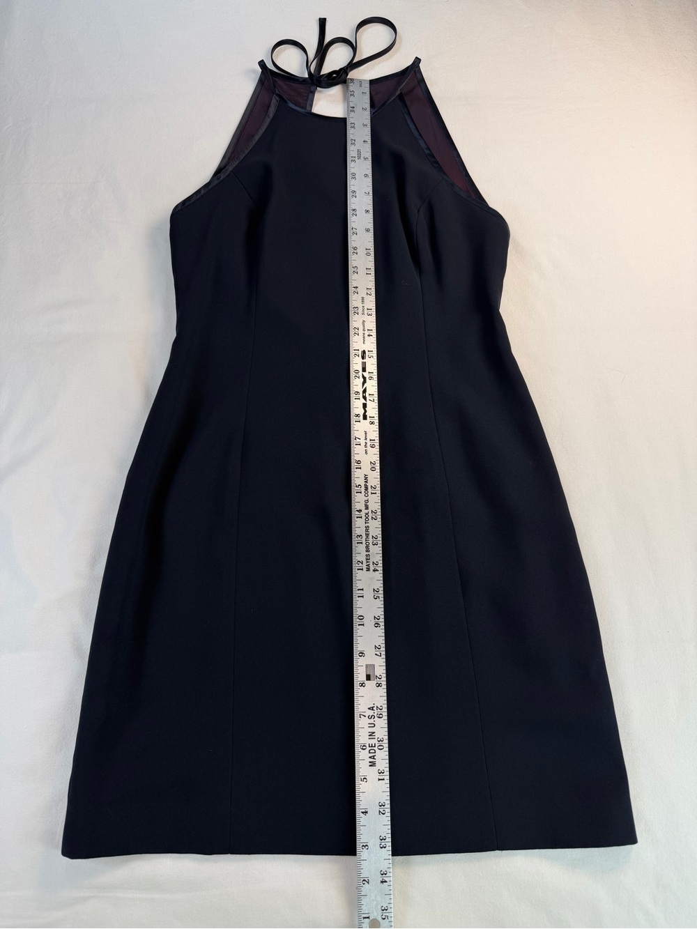Laundry By Shelli Segal Dark Navy Open Back 90’s Halter Mini Dress - Picture 6 of 12